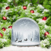 VINTAGE SNOWY DACHSHUND SILHOUETTE SCHNEEKUGELN (Weihnachten)