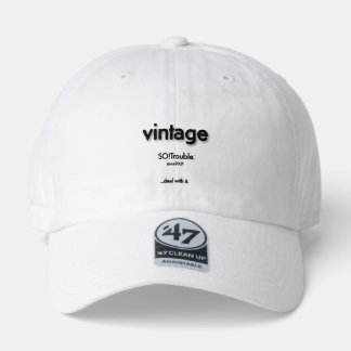 vintage SO!Trouble Logo schwarz auf weiß Truckerkappe