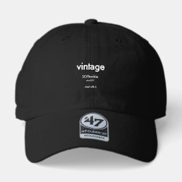 vintage SO!Trouble-Logo und Tagline auf Schwarz Truckerkappe