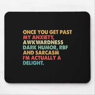 Vintage, sobald man meine Angst vor der Unbeholfen Mousepad