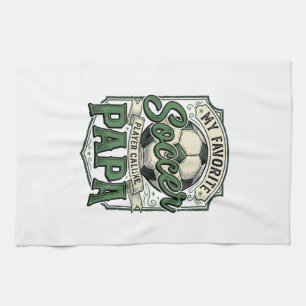 Vintage-Soccer-Papa-Shirt-Design_1 Geschirrtuch
