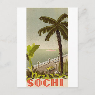 Vintage Sochi-Marine-Station-Fine-Art-Reise Postkarte