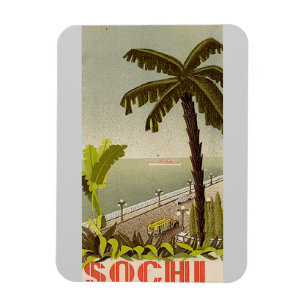 Vintage Sochi Marine Station Kunst Reise Magnet