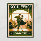 Vintage Social Swing Tanz aus den 1920er Jahren Postkarte (Vorderseite)