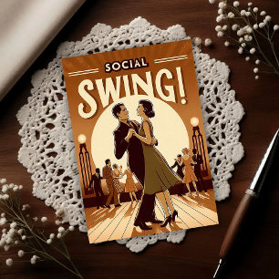 Vintage Social Swing Tanz aus den 1920er Jahren Postkarte