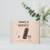 Vintage Soda-Werbung Postkarte (Stehend Vorderseite)