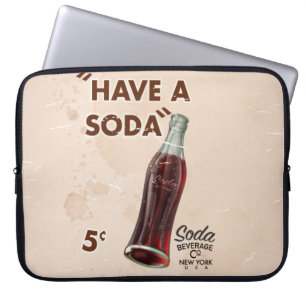 Vintage-Sodawerbeplakat Laptopschutzhülle