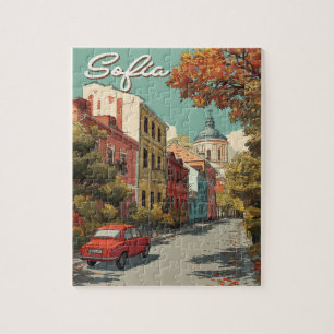 Vintage Sofia Bulgarische Hauptstadt Reise Puzzle