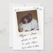 Vintage, sofort handgeschriebene Monogramm-Hochzei Save The Date (Vorderseite)