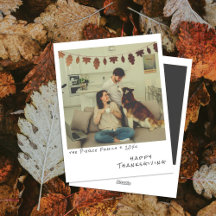 Vintage Sofortbild - Folien-Herbstlaub-Girlande