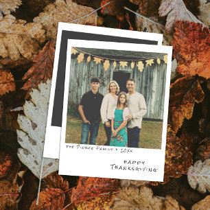 Vintage Sofortbild - imitierte Blättergirlande aus Feiertagskarte