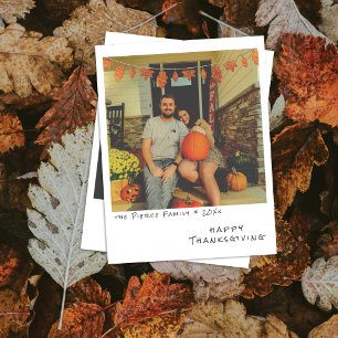 Vintage Sofortbild - imitierte Blättergirlande aus Feiertagskarte