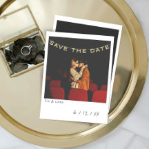 Vintage-Sofortfoto-Save-The-Date-Karte