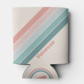 Vintage Soft Sea Shell Stripes with Name Dosenkühler (Rückseite)