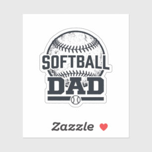 Vintage Softball Dad Vektor T-Shirt Design_1 Aufkleber