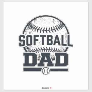 Vintage Softball Dad Vektor T-Shirt Design_1 Aufkleber
