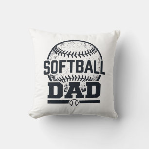 Vintage Softball Dad Vektor T-Shirt Design_1 Kissen