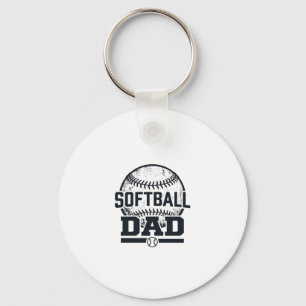 Vintage Softball Dad Vektor T-Shirt Design_1 Schlüsselanhänger