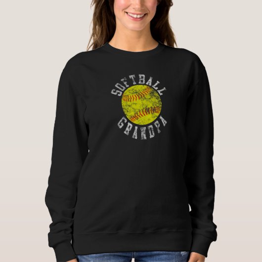 Vintage Softball Opa Sweatshirt (Vorderseite)