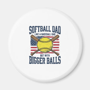 Vintage Softball Papa größere Bälle Shirt Design_1 Magnet
