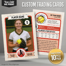 Vintage-Softball-Sammelkarten 10 Stück/Packung Platzkarte