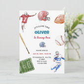 Vintage Softball Sport Geburtstagsparty Einladung (Stehend Vorderseite)