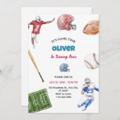 Vintage Softball Sport Geburtstagsparty Einladung (Vorne/Hinten)