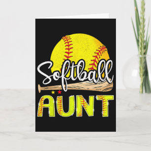 Vintage Softball-Tante Softball-Spielerin Spieltag Karte