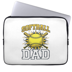 Vintage- Softball-Vater- Shirt-Design_1 Laptopschutzhülle