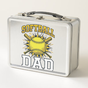 Vintage- Softball-Vater-Shirt-Design_1 Metall Brotdose