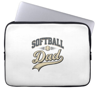 Vintage Softball Vater Sport Vater Shirt Design (2 Laptopschutzhülle