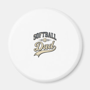 Vintage Softball Vater Sport Vater Shirt Design (2 Magnet