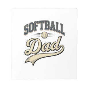 Vintage Softball Vater Sport Vater Shirt Design (2 Notizblock