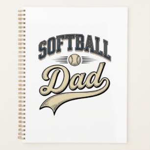Vintage Softball Vater Sport Vater Shirt Design (2 Planer