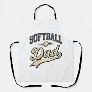 Vintage Softball Vater Sport Vater Shirt Design (2 Schürze