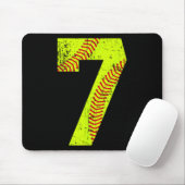 Vintage Softll 7 Trikotnummer Mousepad (Mit Mouse)