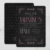 Vintage soiree-Party Einladungen des Valentines (Vorne/Hinten)