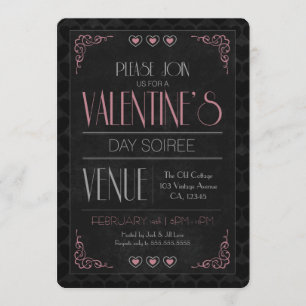 Vintage soiree-Party Einladungen des Valentines