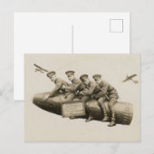 Vintage Soldaten der 1920er Jahre Funny Postkarte (Vorne/Hinten)