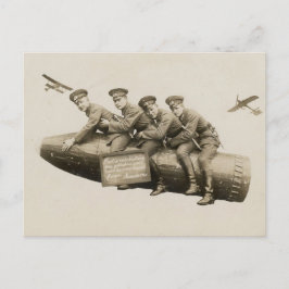 Vintage Soldaten der 1920er Jahre Funny Postkarte