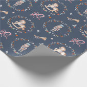 Vintage Soldier Christmas Wrapping Paper Geschenkpapier (Ecke)