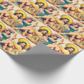 Vintage Sombrero Girls Geschenkpapier (Ecke)
