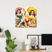 Vintage Sombrero Girls Poster (Heimbüro)