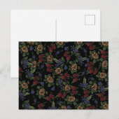 Vintage Sommer-Blume-Muster Postkarte (Vorne/Hinten)