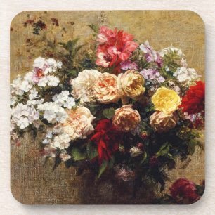 Vintage Sommer-Blume von Henri Fantin-Latour Getränkeuntersetzer