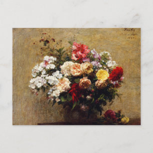 Vintage Sommer-Blume von Henri Fantin-Latour Postkarte