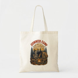 Vintage Sommer-Camp-Skelett-Lagerfeuer-Design Tragetasche