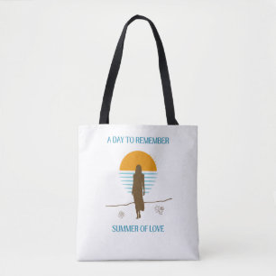Vintage Sommer der Liebe Romantische Strandsilhoue Tasche