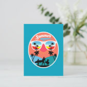 Vintage Sommer Design-68265 Postkarte (Stehend Vorderseite)
