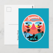 Vintage Sommer Design-68265 Postkarte (Vorne/Hinten)